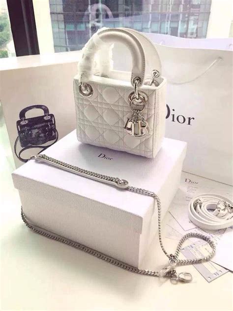 white mini lady dior|lady dior handbag small.